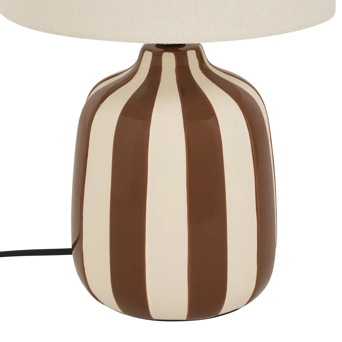 Lampe cylindrique Vilma H.41,5cm marron rayé
