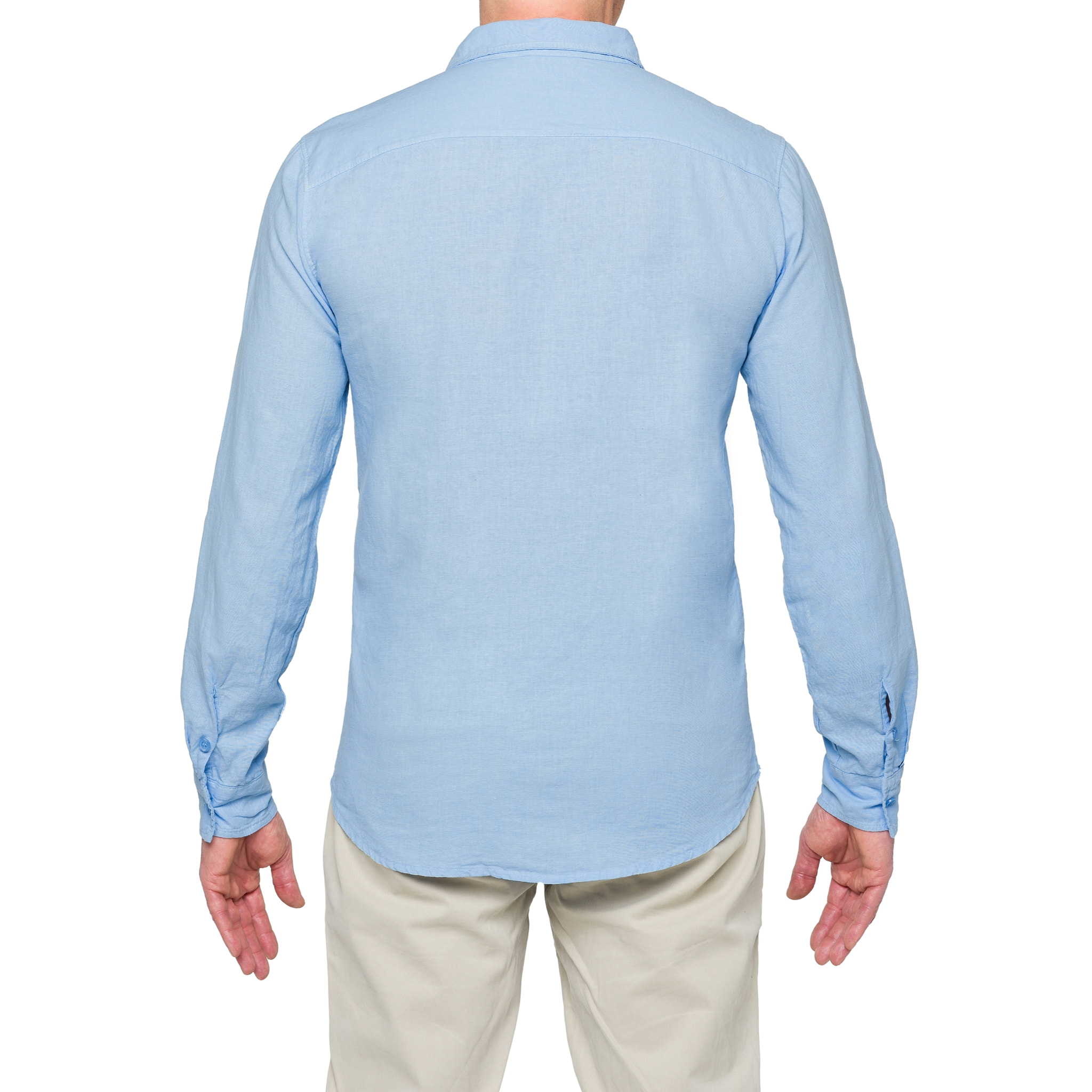 Camicia in lino Hot Buttered Saunders blu chiaro