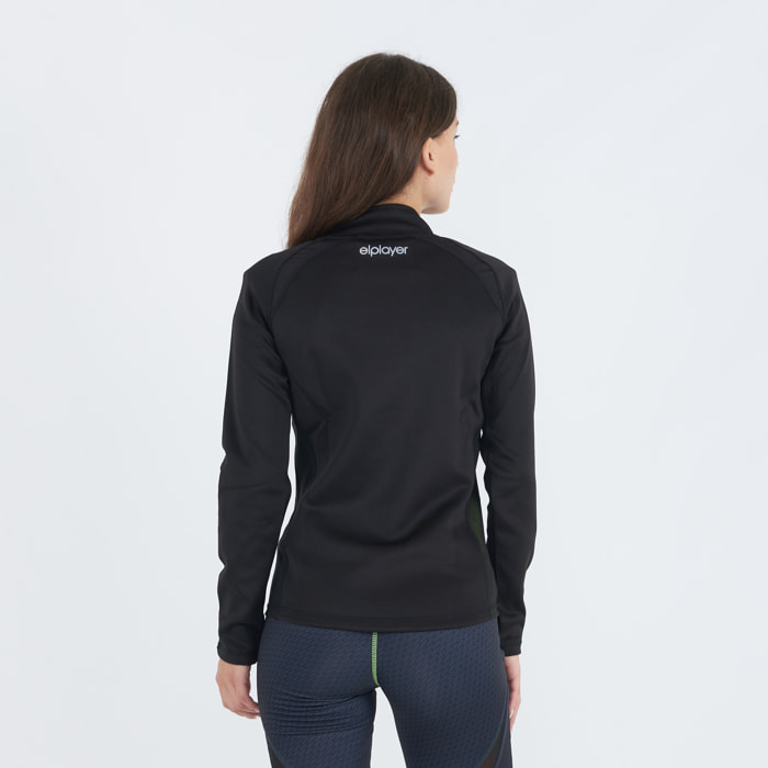 Giacca da running con zip DALAYA nera