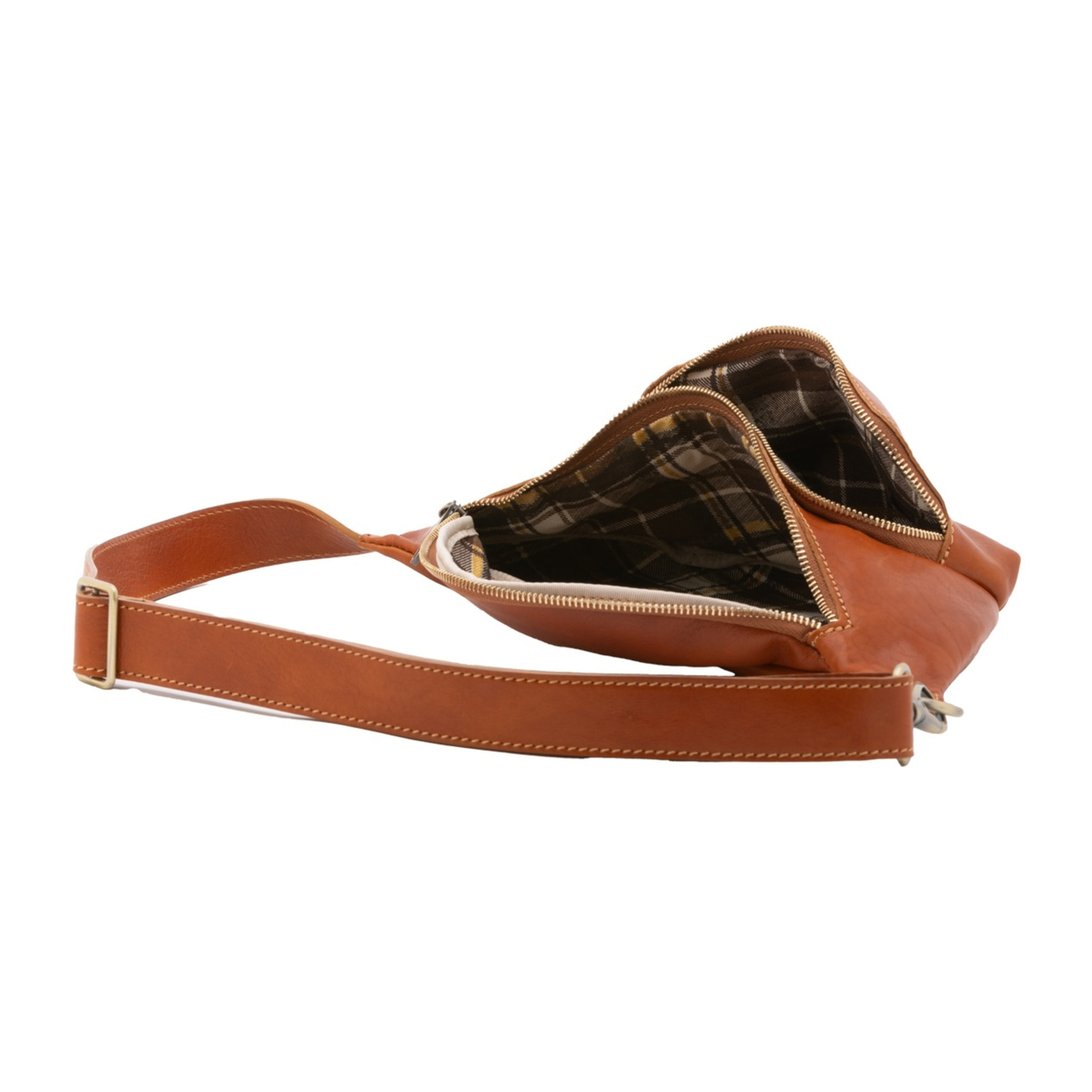 Marsupio da uomo in vera pelle - Modello False - 100% pelle - 37.0 x 16.5 x 10.0 cm