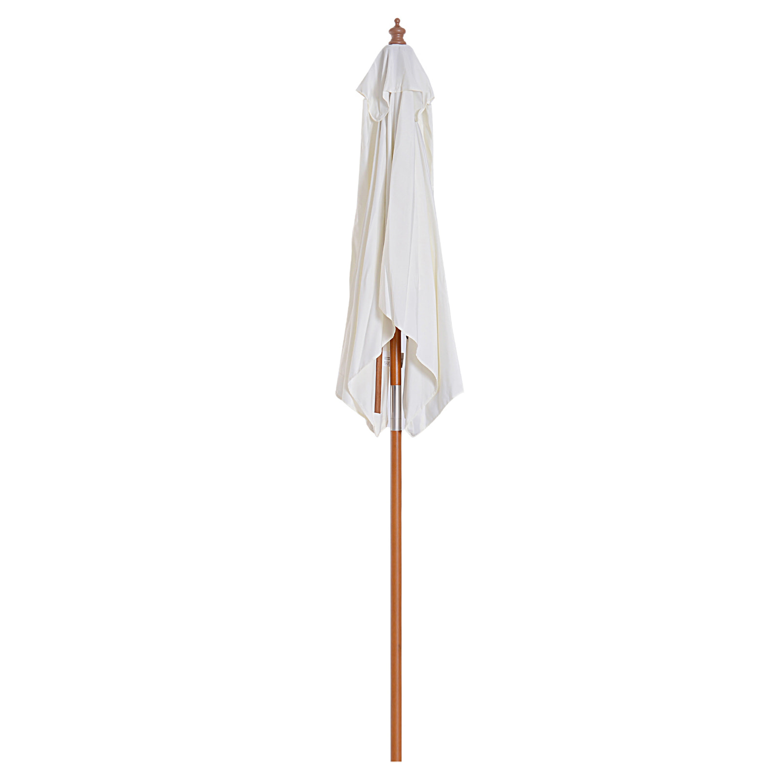 Parasol rectangulaire inclinable bois polyester haute densité 2L x 1,5l x 2,3H m crème