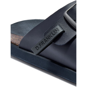 Sandalias de Hombre Cierre Hebilla en Azul Marino Vibe