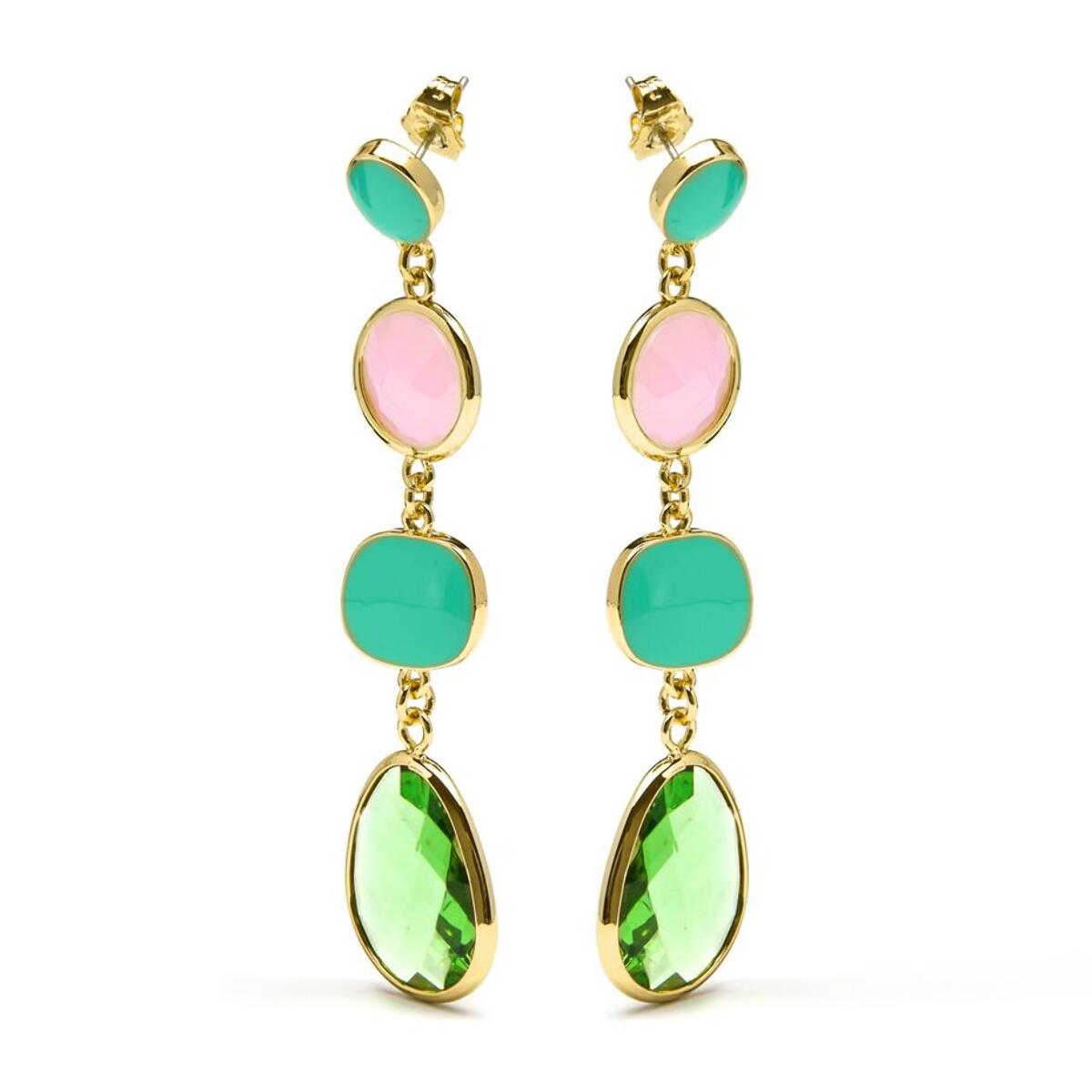 Pendientes Lux by Lux acabadoss en oro amarillo 18k