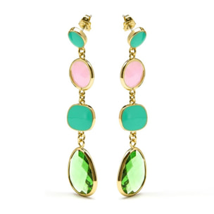 Pendientes Lux by Lux acabadoss en oro amarillo 18k