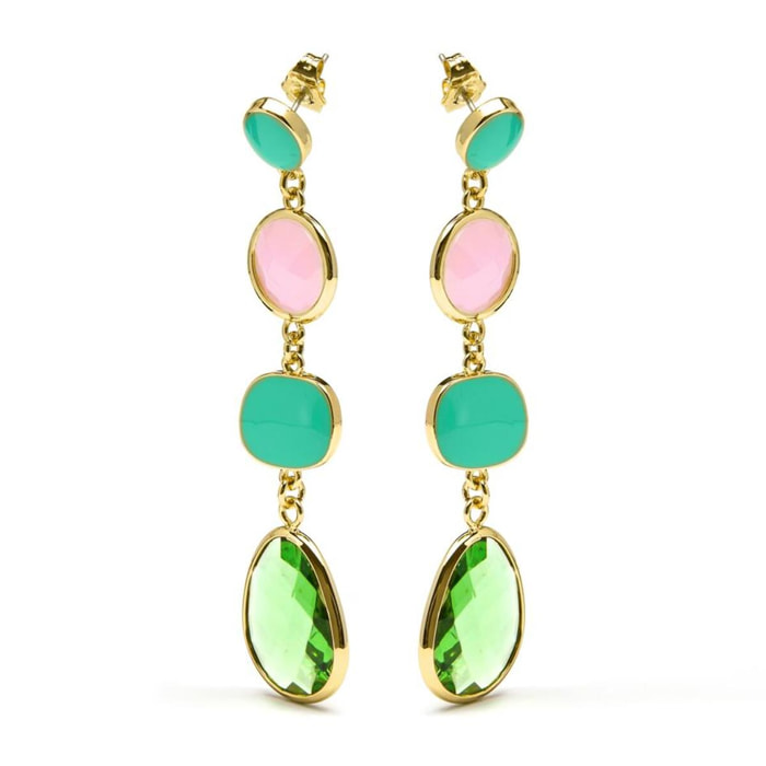 Pendientes Lux by Lux acabadoss en oro amarillo 18k