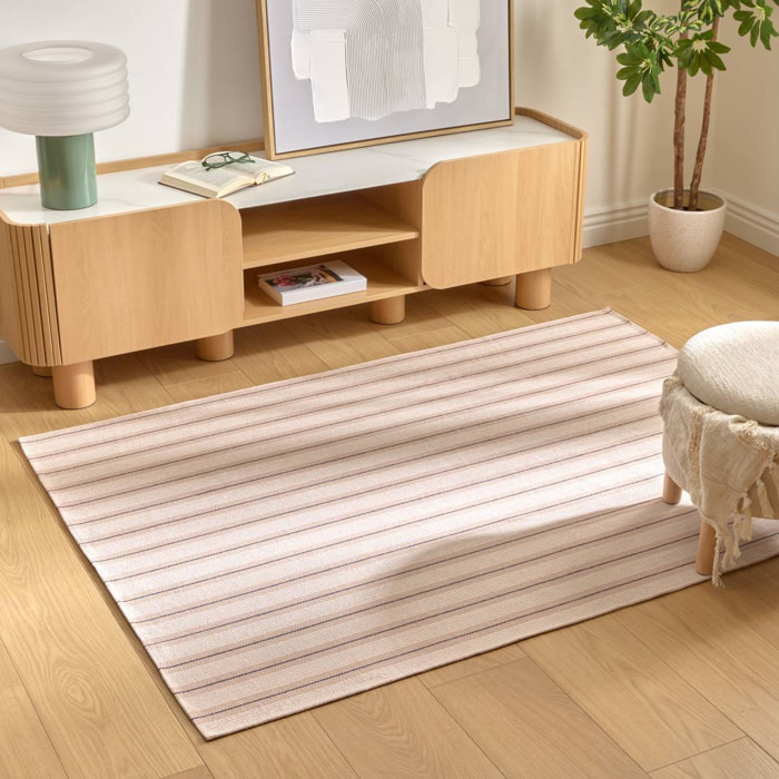 Tapis Groove 170x120cm rayé bleu navy
