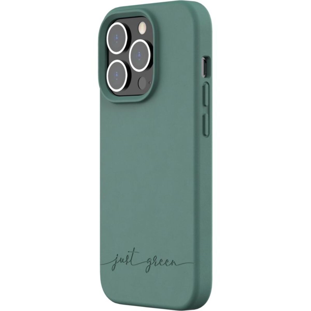 Coque JUST GREEN iPhone 14 Pro BIO vert nuit