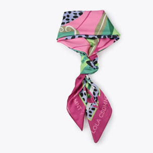 Foulard satinato leopardo seduto