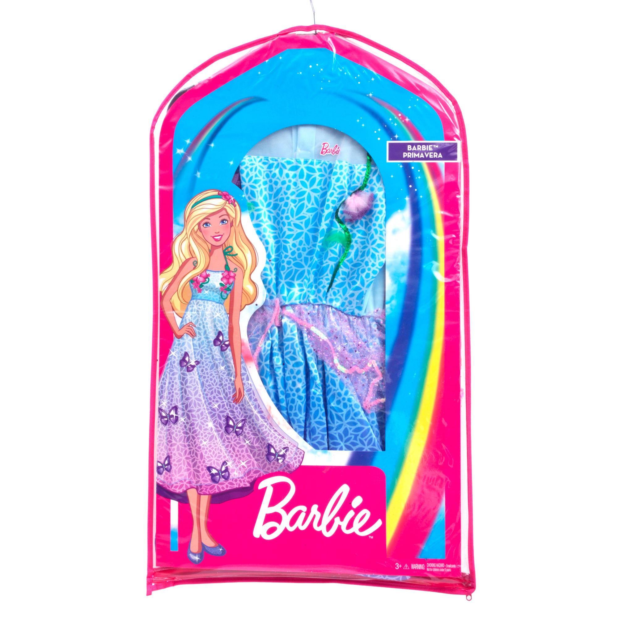 Barbie Principessa Primavera Costume Azzurro Rosa Viola Bambina