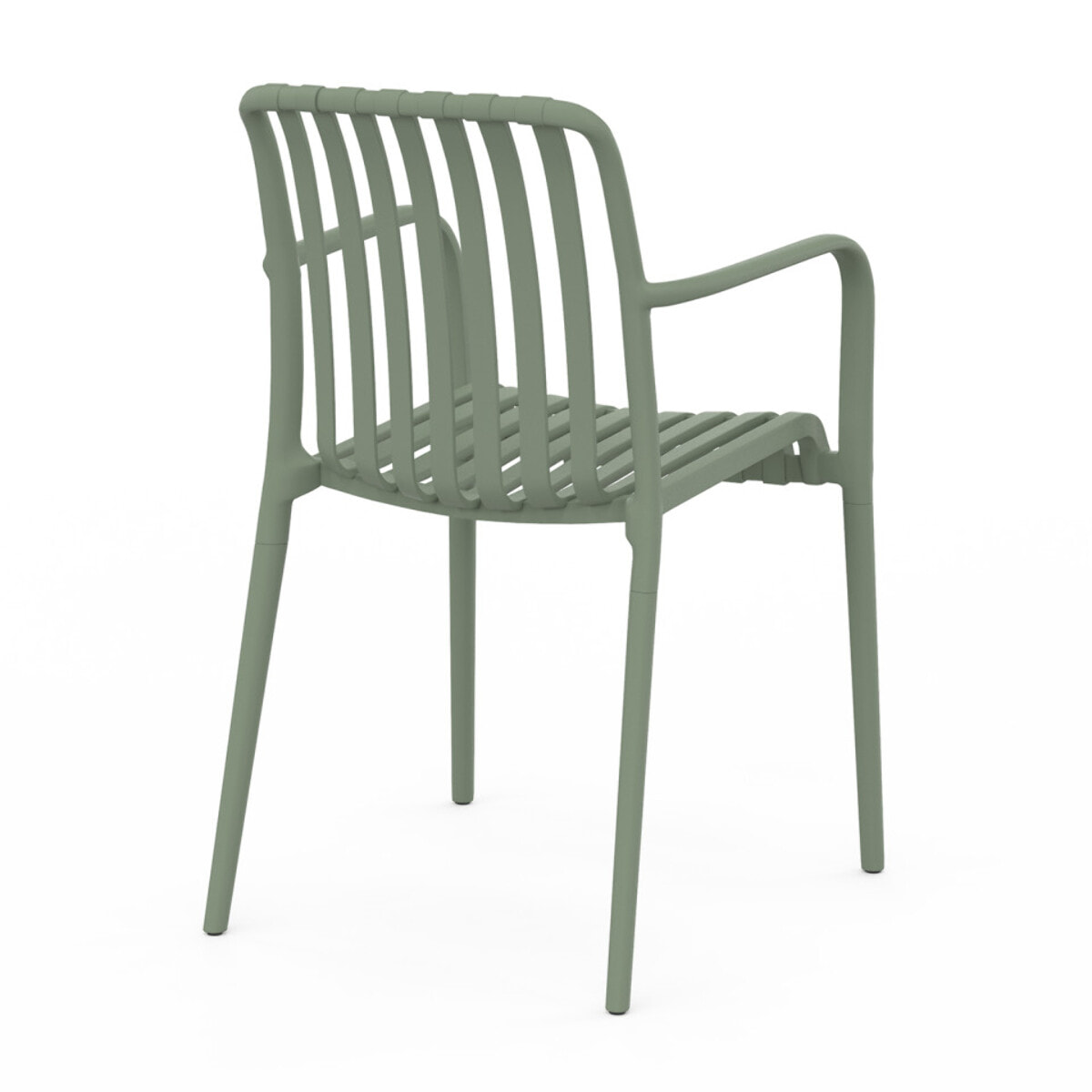 Chaises de jardin empilables Oviedo polypropylène vert - lot de 4