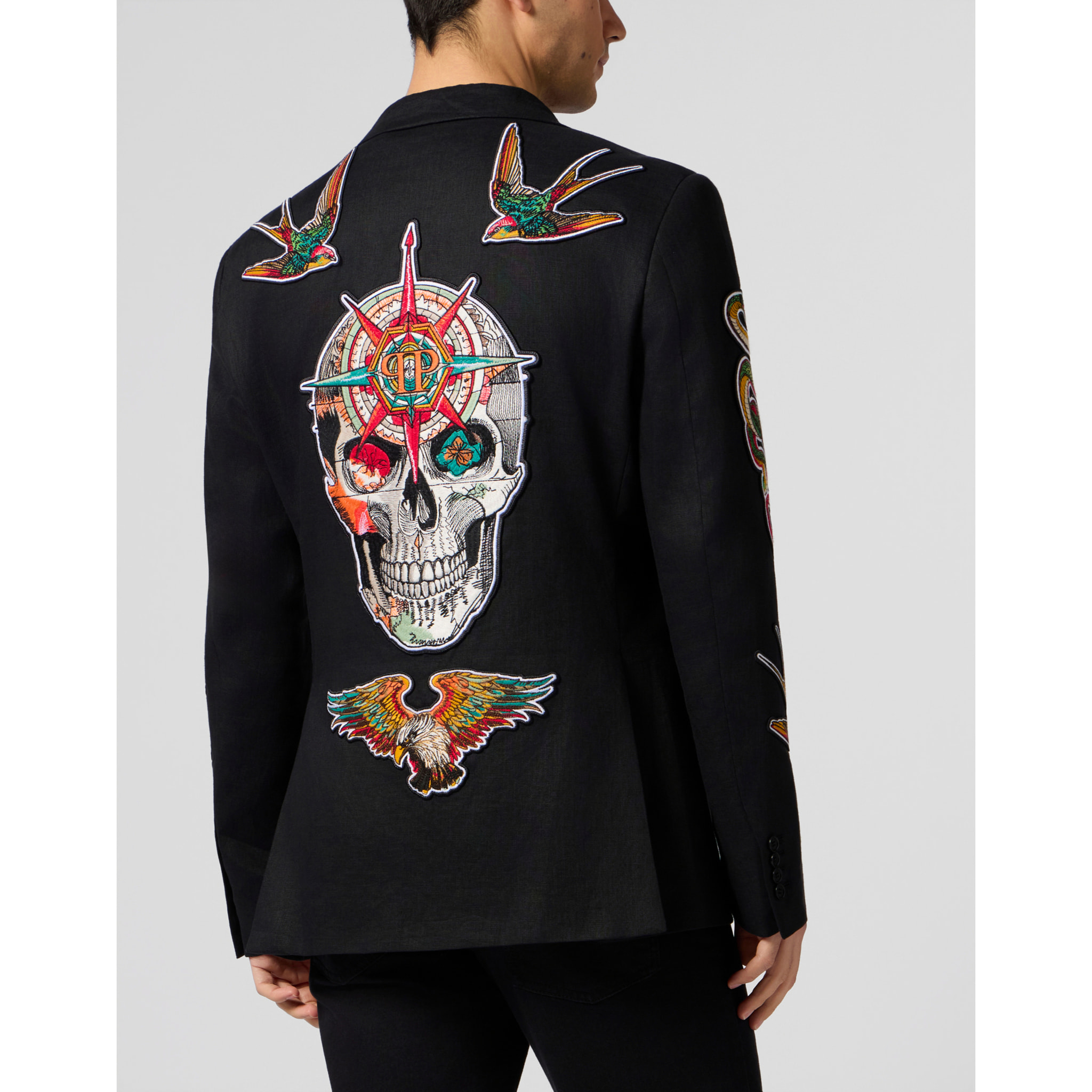 PHILIPP PLEIN Gigolo Fit Blazer Tattoo Embroidery