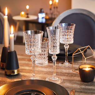 6 Copas de vino 19 cl Lady Diamond - Cristal d'Arques