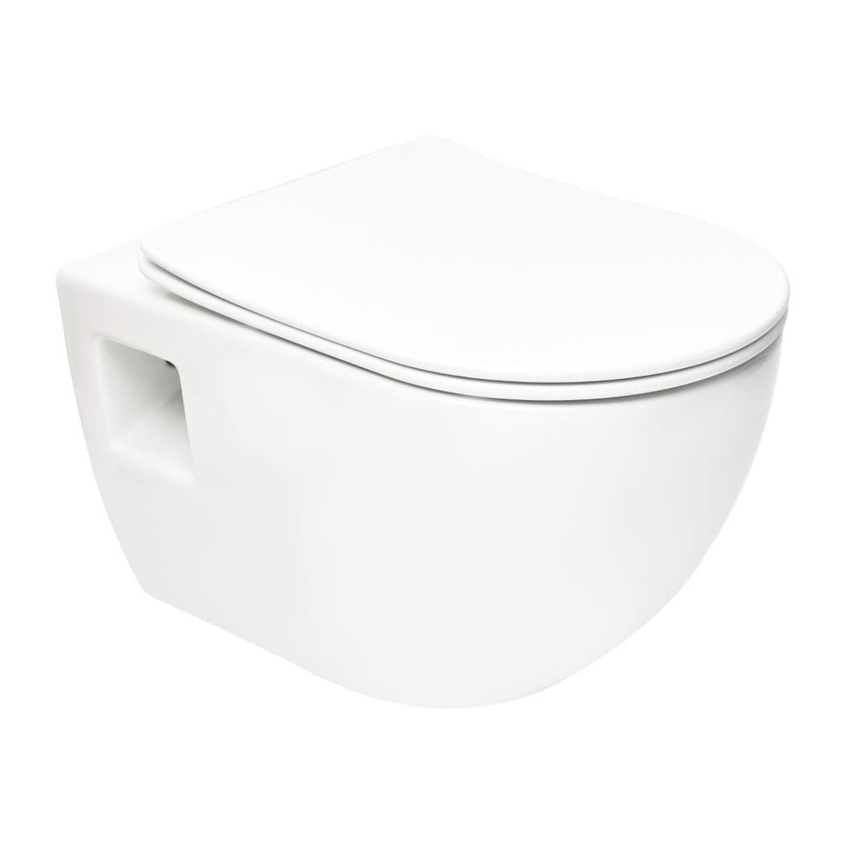 Pack WC Bâti-support Autoportant + WC sans bride SAT  + Abattant SoftClose + Plaque Blanche (SMART-Project-4)