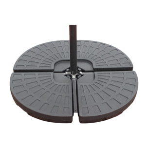 NAVIA Ensemble parasol écru et 4 dalles à lester