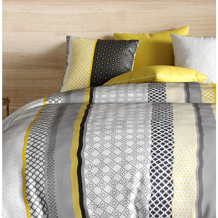 Parure Housse De Couette 3pcs 100% Coton 57fils - Lumi