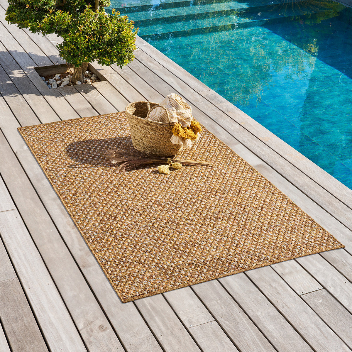 Tapis extérieur/intérieur "Luka" 120x170cm marron