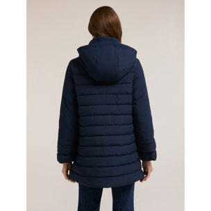 Motivi - Plumífero con capucha desmontable - Azul