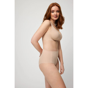 Reggiseno invisibile senza ferretto con spalline larghe beige
