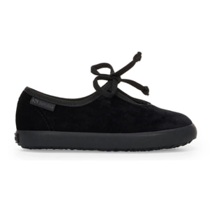 Superga - Ballerine Bambina Nero - 2442 KIDS VELVET BALLERINA LACE