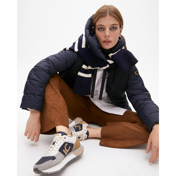 Sneaker con Suola Personalizzata e Stampa Animalier e Dettagli in Pelle