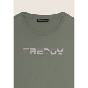 T-shirt Manica Corta con Logo FREDDY Olografico