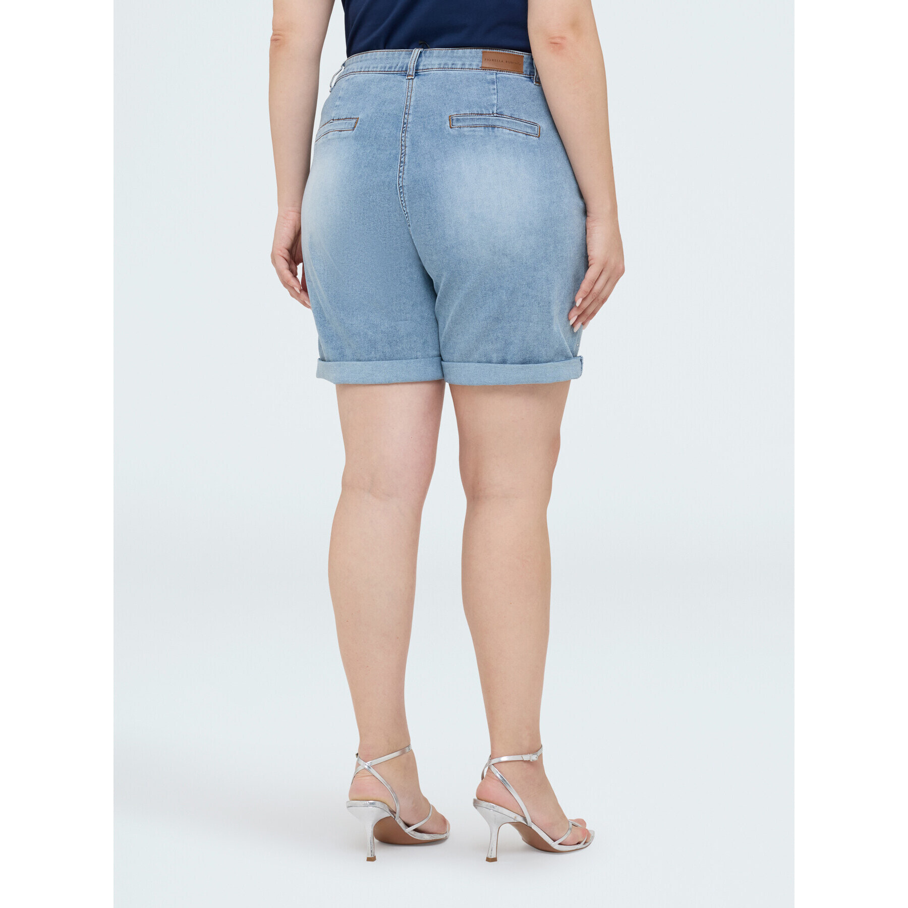Fiorella Rubino - Shorts de denim con destellos de luz - Light - blue