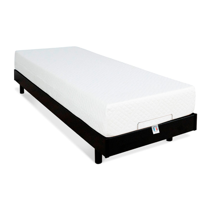 Ensemble Flex 1 place | Sommier électrique + Matelas Mémoire de forme
