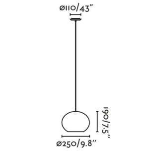 HAKA 250 Lampe suspension noire/rotin
