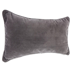 Coussin "LILOU" coton gris ardoise 30x50cm