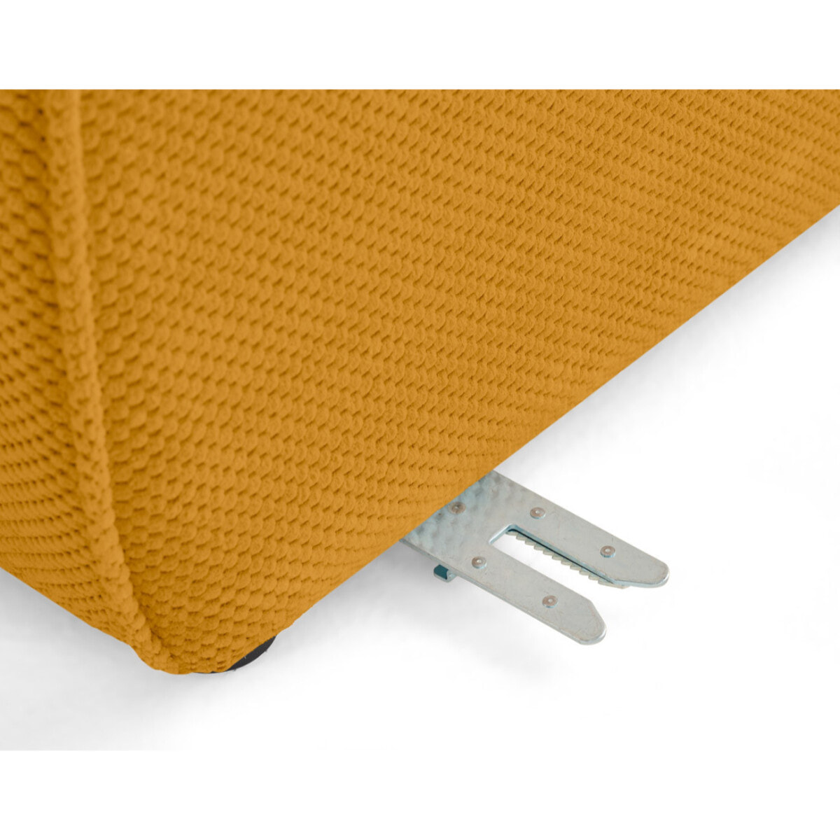 Ellie - module d'angle en velours texturé - Jaune