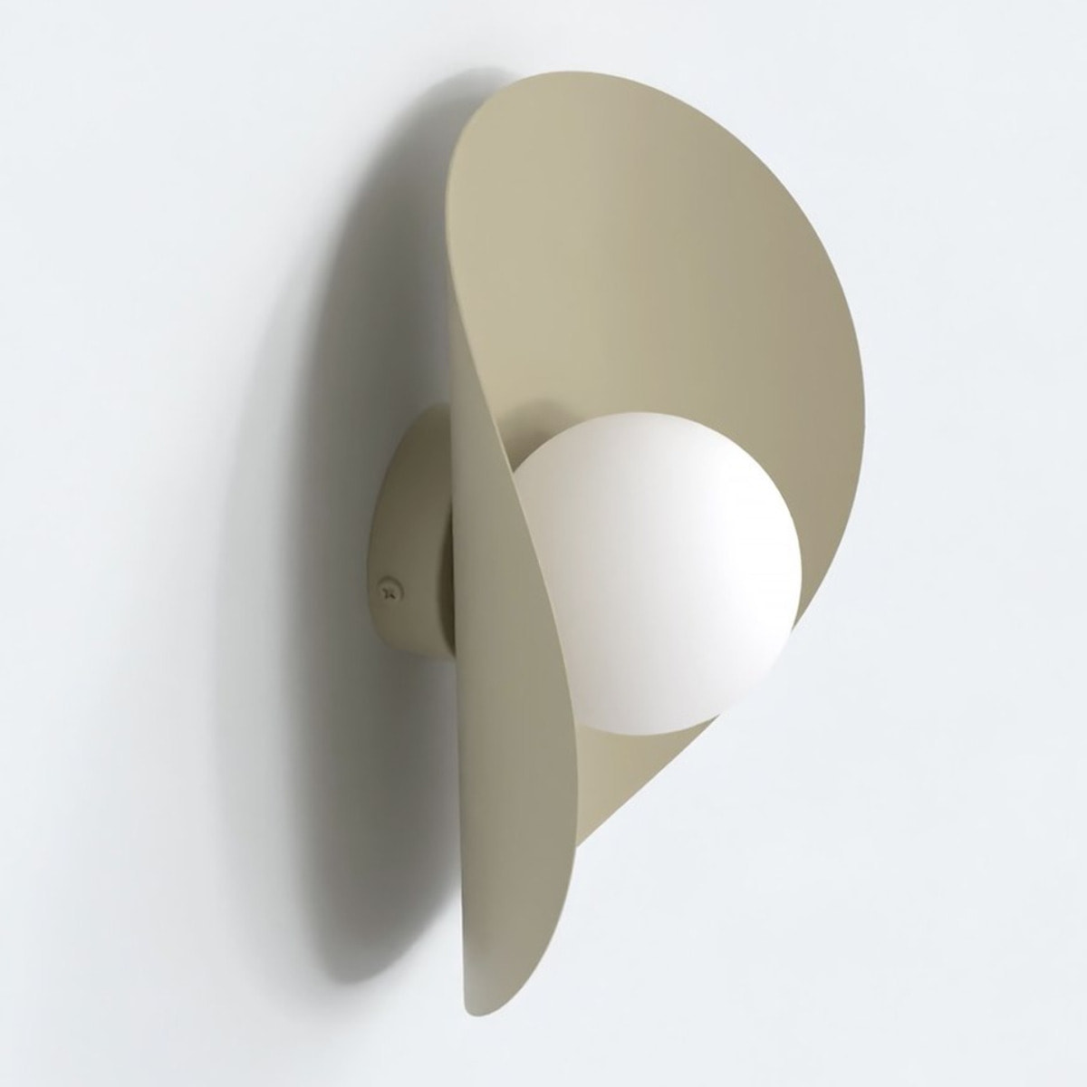Lampada da parete Fiero XL in acciaio mokka e vetro