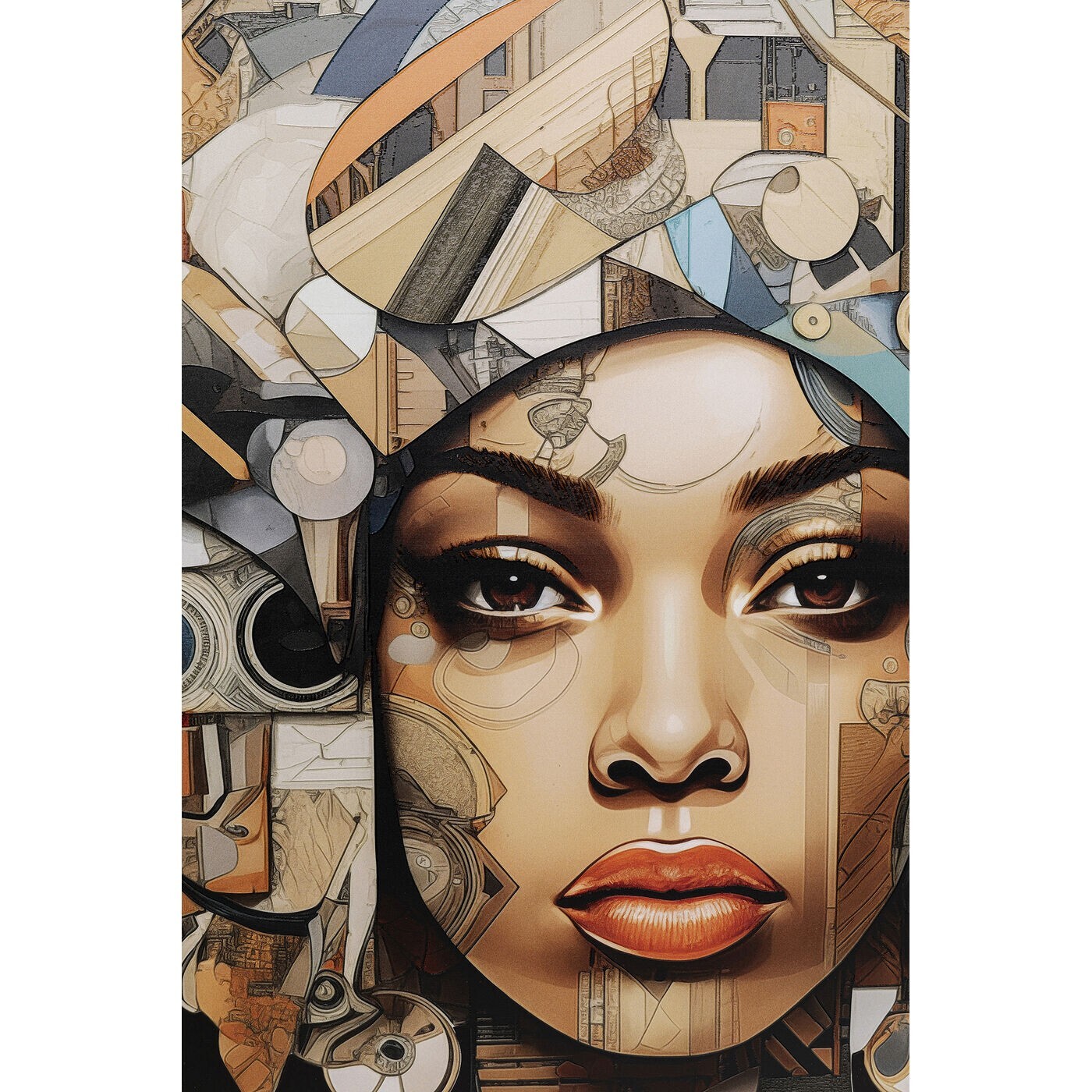 Tableau en verre femme Art Geo 120x120cm Kare Design