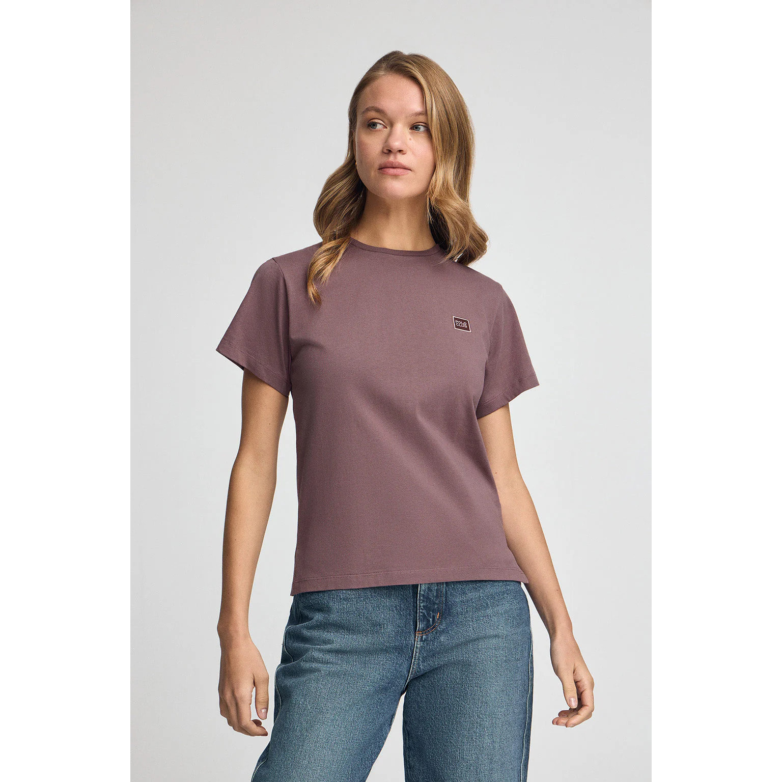 Maglietta rosa tortora dal fit dritto con toppa personalizzata Polo Club