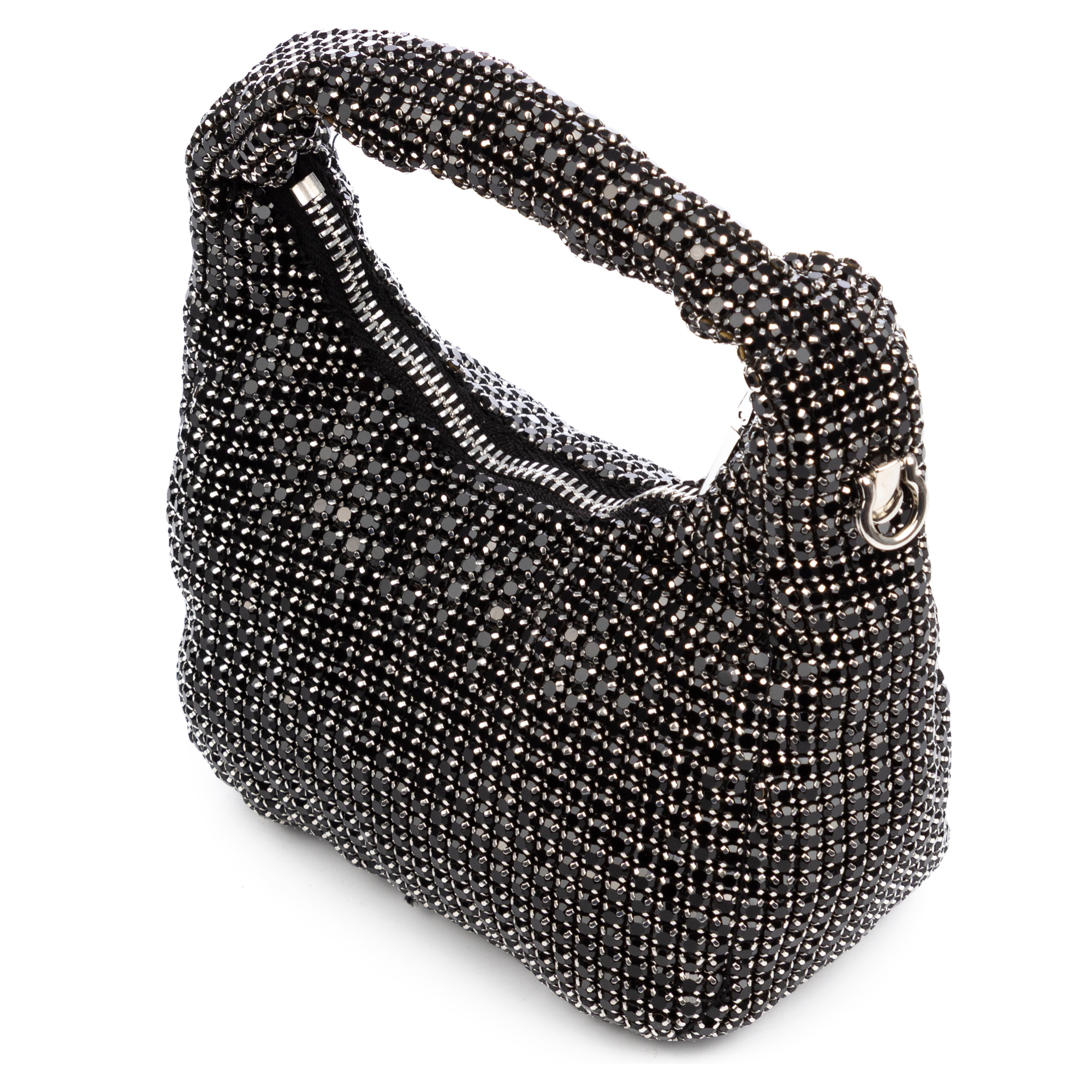 Borsa da festa Baganza con pietre in zirconia di grado 5A, design a diamante effetto brillante.