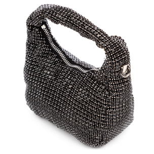 Borsa da festa Baganza con pietre in zirconia di grado 5A, design a diamante effetto brillante.