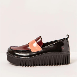 Zapatos 1530S NAPPA SHINNY BLACK-FLAMINGO/BRIGHTON color Black-flamingo