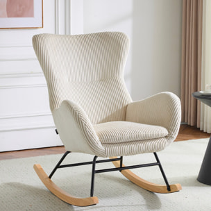 Rocking-chair en velours côtelé - BEA