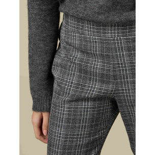 Oltre - Pantaloni check - Grigio