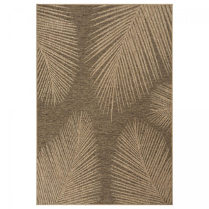 Tapis extérieur intérieur NOLIM 4 aspect jute motif feuilles