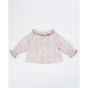 Blusa de viella de hojas malva