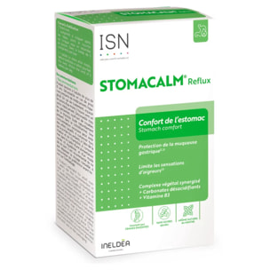 ISN - Stomacalm® Reflux - Complément alimentaire à base d'actifs d'origine naturelle - Confort de l'estomac - Convient aux femmes enceintes - 20 comprimés à croquer