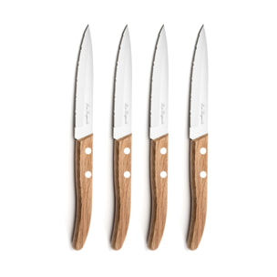 Forest - Set de 4 couteaux Office" Bois naturel"