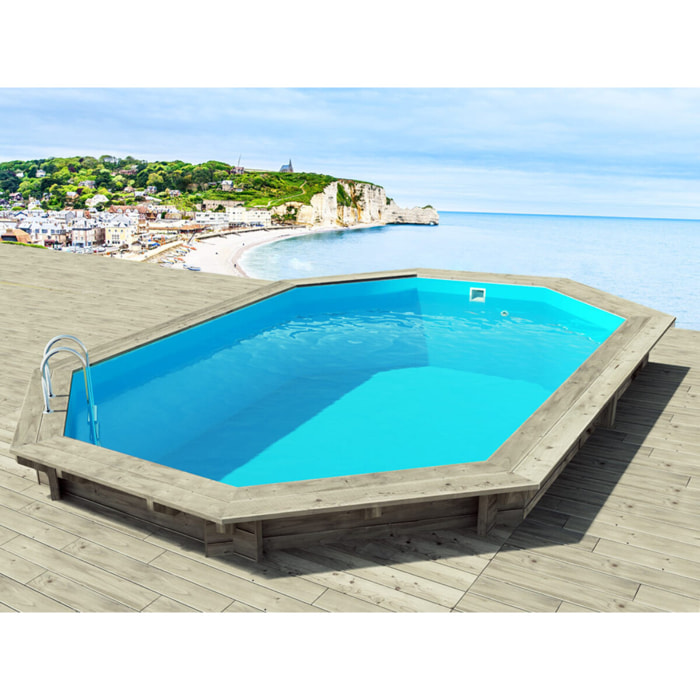 Piscine bois " Brazilia 120 "  5.86 x 3.86 x 1.20 m