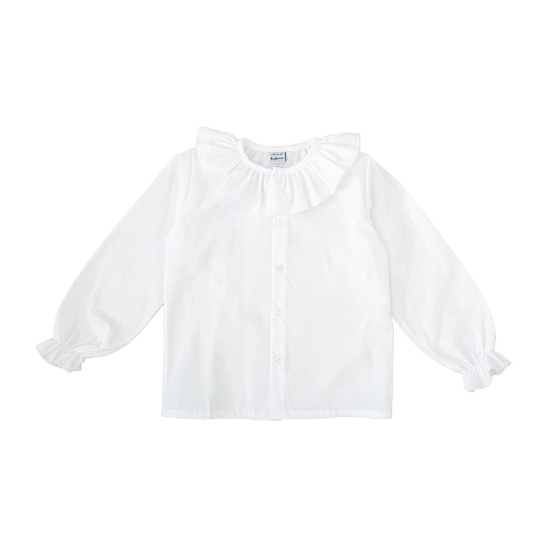 Camisa Basica Cuello Volantes Niña