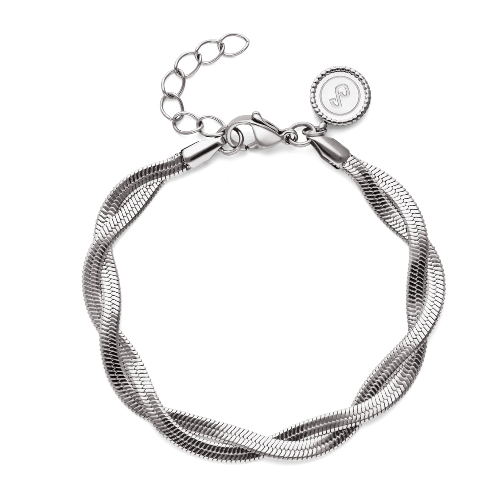 Pulsera Doble Lisse Twister Acero