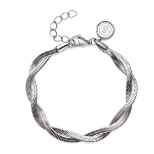 Pulsera Doble Lisse Twister Acero