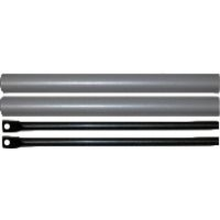 Kit de tringles et capots ISEO pour porte de 3400 mm - Gris métal - 94100307