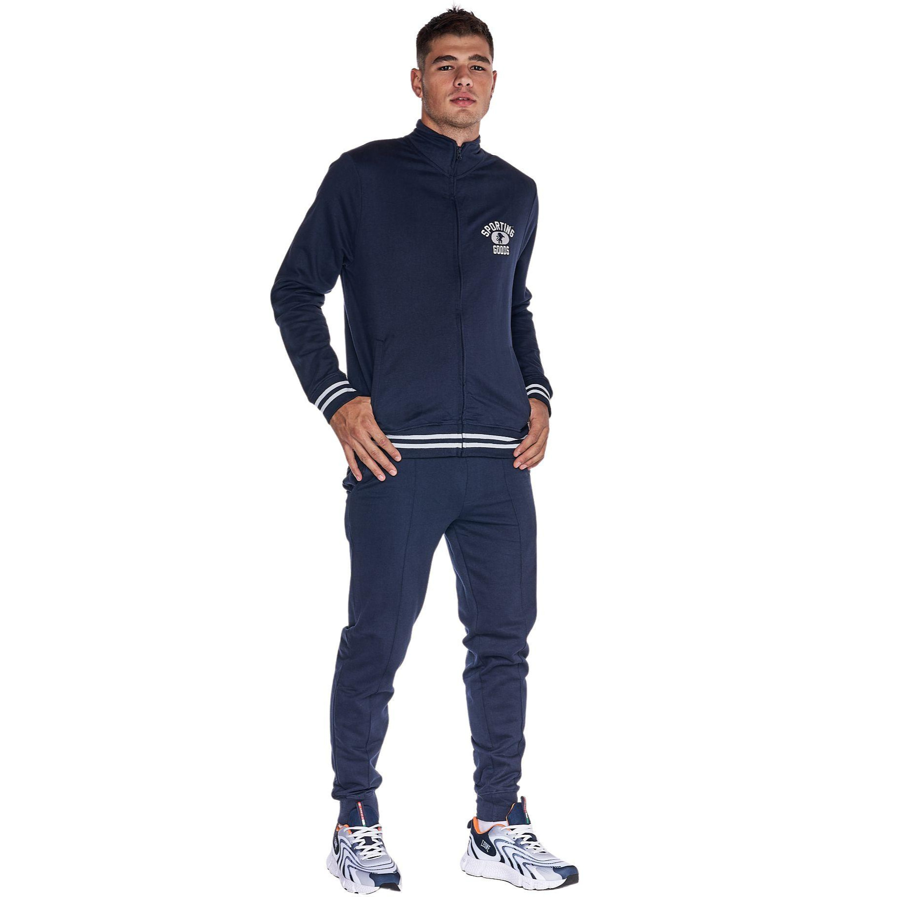 Tuta da uomo collo in piedi full zip College