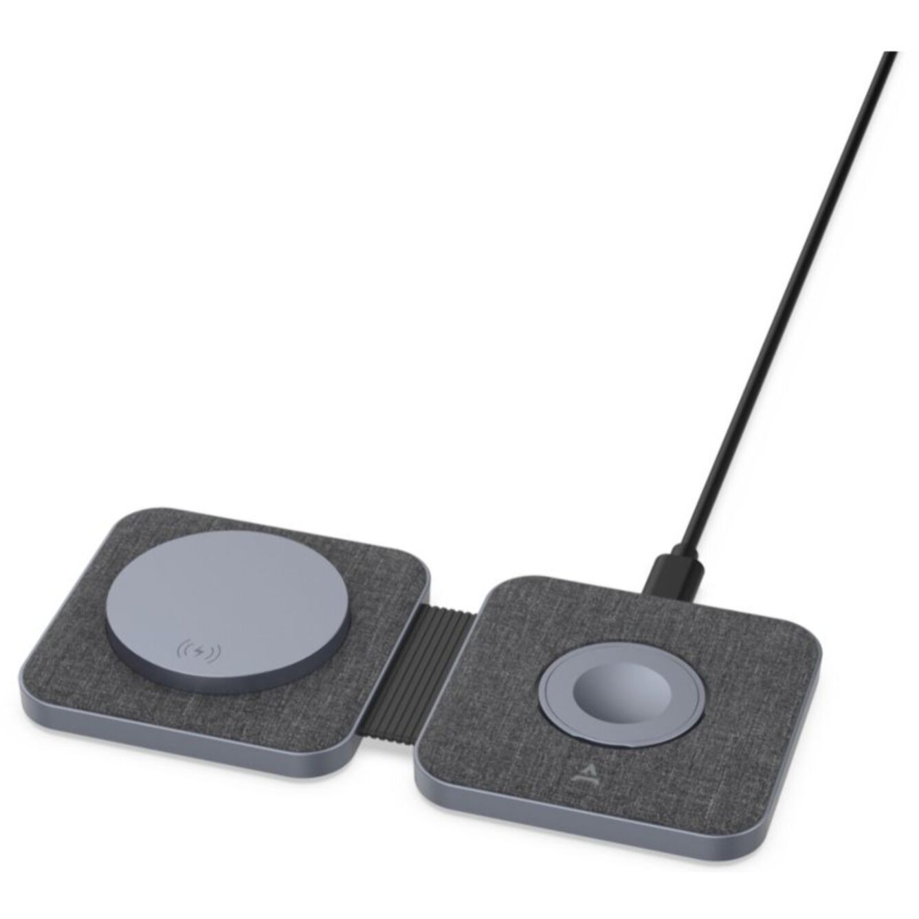 Chargeur induction ADEQWAT sans fil MagSafe 2 en 1 plat pliable 15W