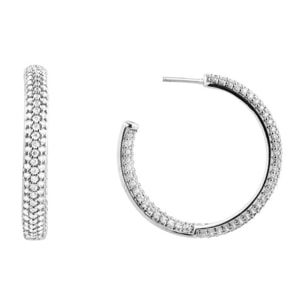 Pendientes con Circonita Brillante acabado oro 18k